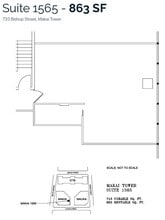733 Bishop St, Honolulu, HI à louer Plan d’étage– Image 1 sur 1