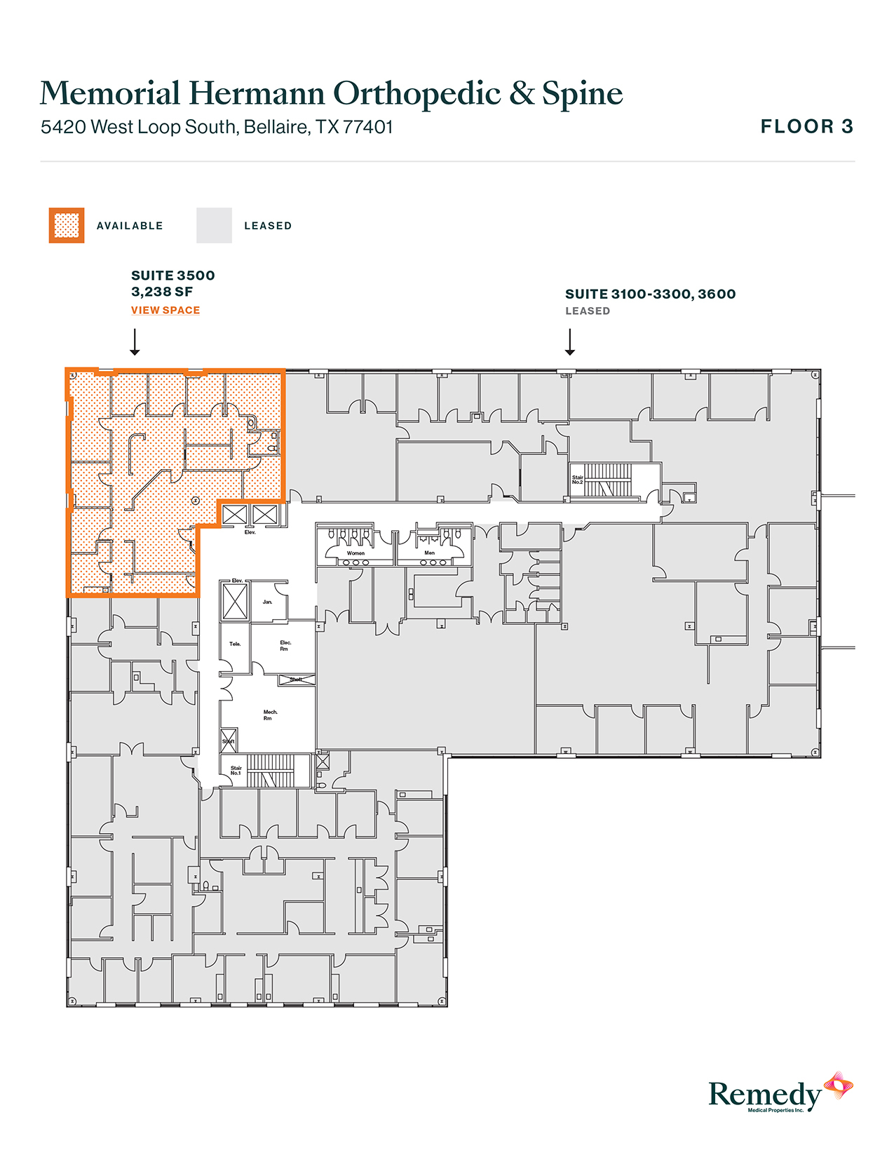 5420 West Loop S, Bellaire, TX à louer Plan d’étage– Image 1 sur 1