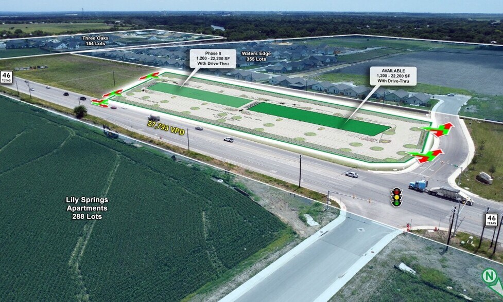 Highway TX-46 & Waters Edge, Seguin, TX à louer - Photo de l’immeuble – Image 3 sur 6