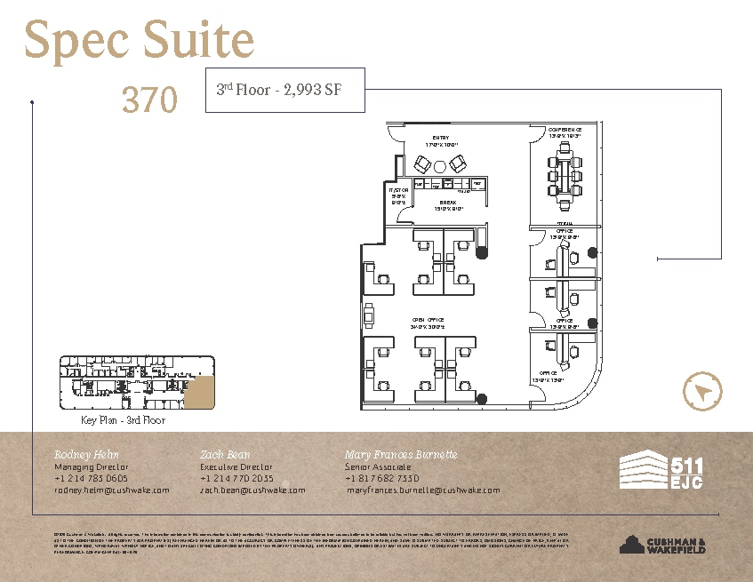511 E John Carpenter Fwy, Irving, TX à louer Plan d’étage– Image 1 sur 2