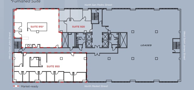 111 W Saint John St, San Jose, CA à louer Plan d’étage– Image 1 sur 1