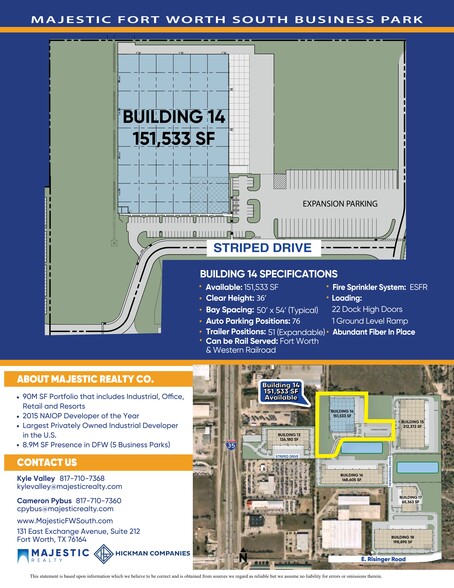 201 Striped Dr - Building 14, Fort Worth, TX à louer - Plan de site – Image 1 sur 5