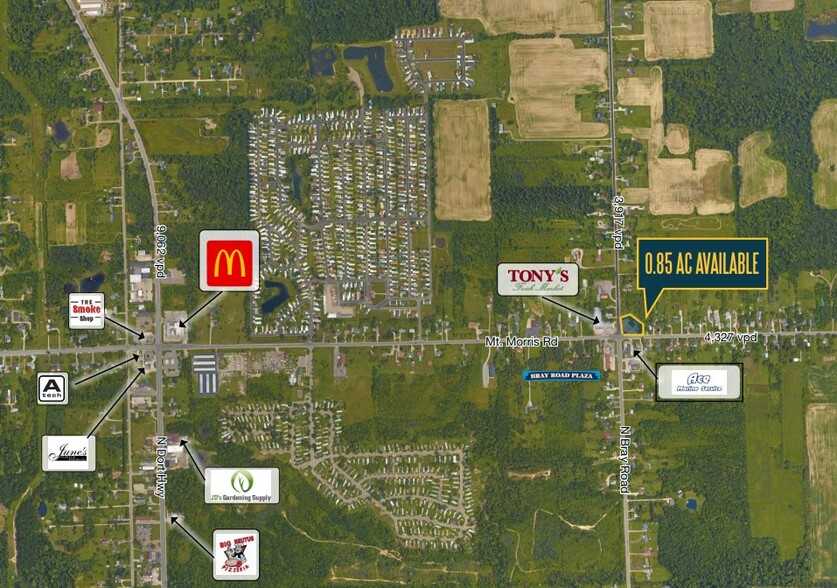 3009 E Mount Morris Rd, Mount Morris, MI à vendre - Aérien – Image 2 sur 2