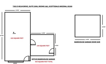 7302 E Helm Dr, Scottsdale, AZ à louer Plan d’étage– Image 2 sur 13