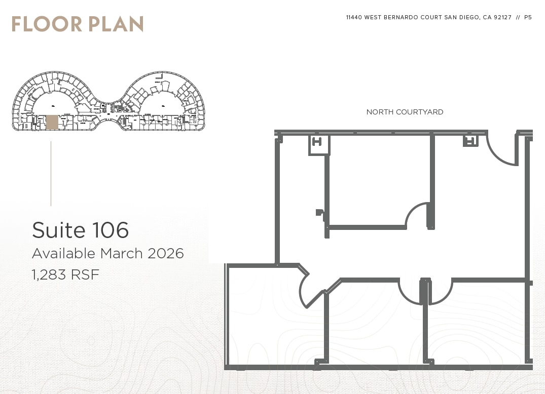 11440 W Bernardo Ct, San Diego, CA à louer Plan d’étage– Image 1 sur 1