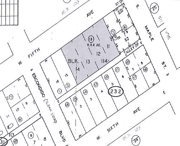 235 W 5th Ave, Escondido, CA à louer - Plan cadastral – Image 2 sur 9