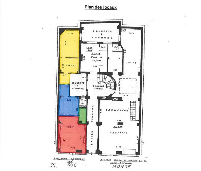 Local commercial dans Paris à louer - Plan d’étage – Image 2 sur 2