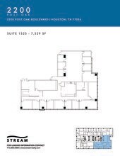 2200 Post Oak Blvd, Houston, TX à louer Plan d’étage– Image 1 sur 1
