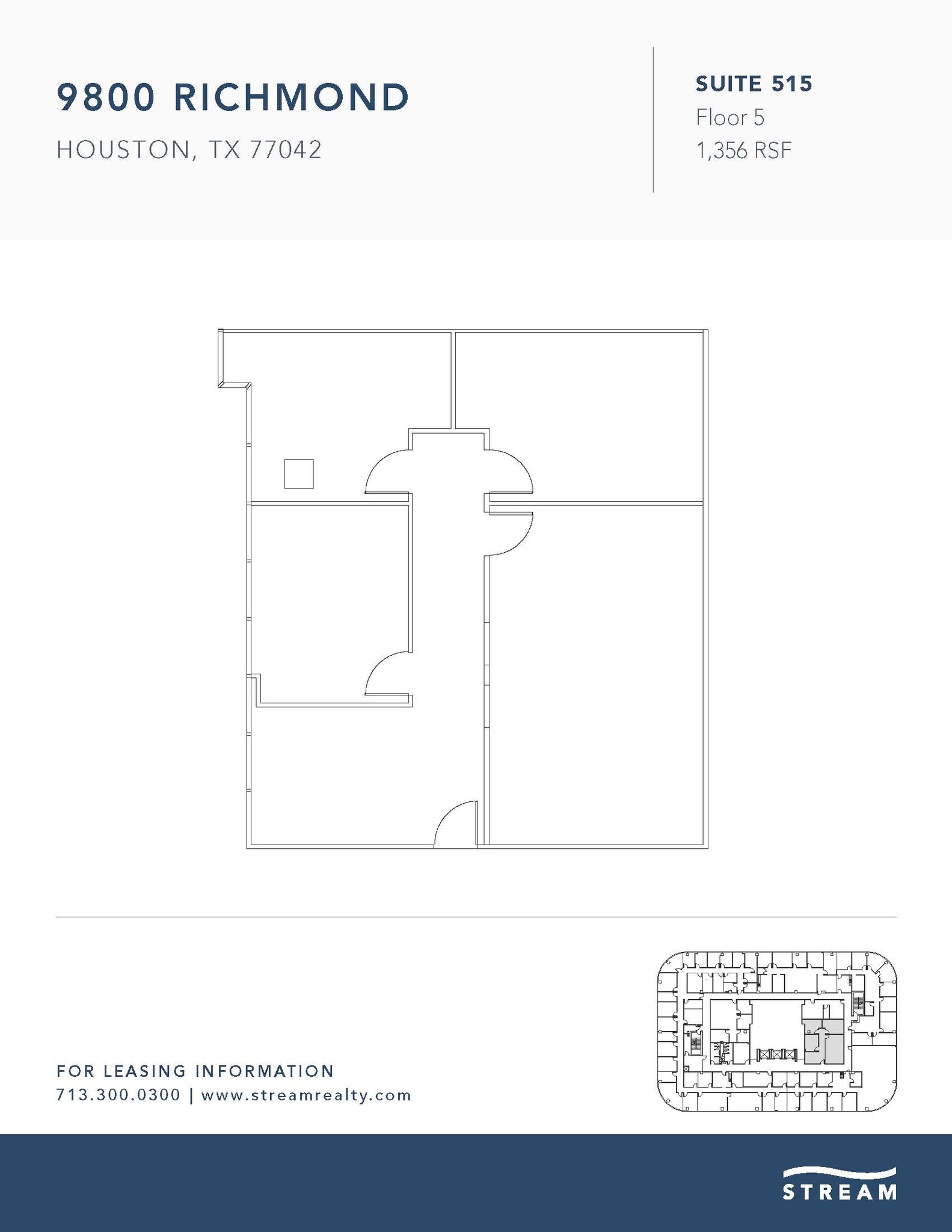 9800 Richmond Ave, Houston, TX à louer Plan d’étage– Image 1 sur 1