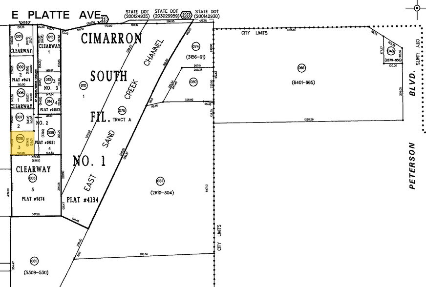 6345-6351 E Platte Ave, Colorado Springs, CO à louer - Plan cadastral – Image 2 sur 8