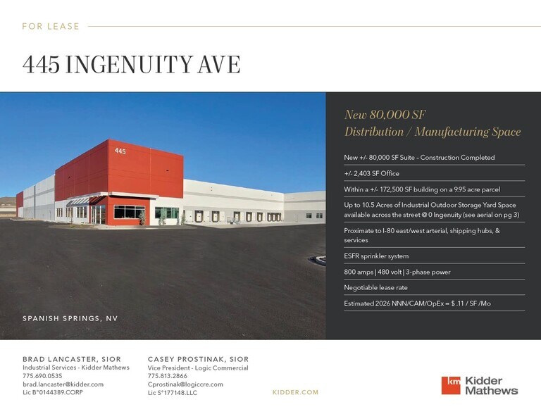 445 Ingenuity Ave, Sparks, NV à louer - Photo de l’immeuble – Image 2 sur 7