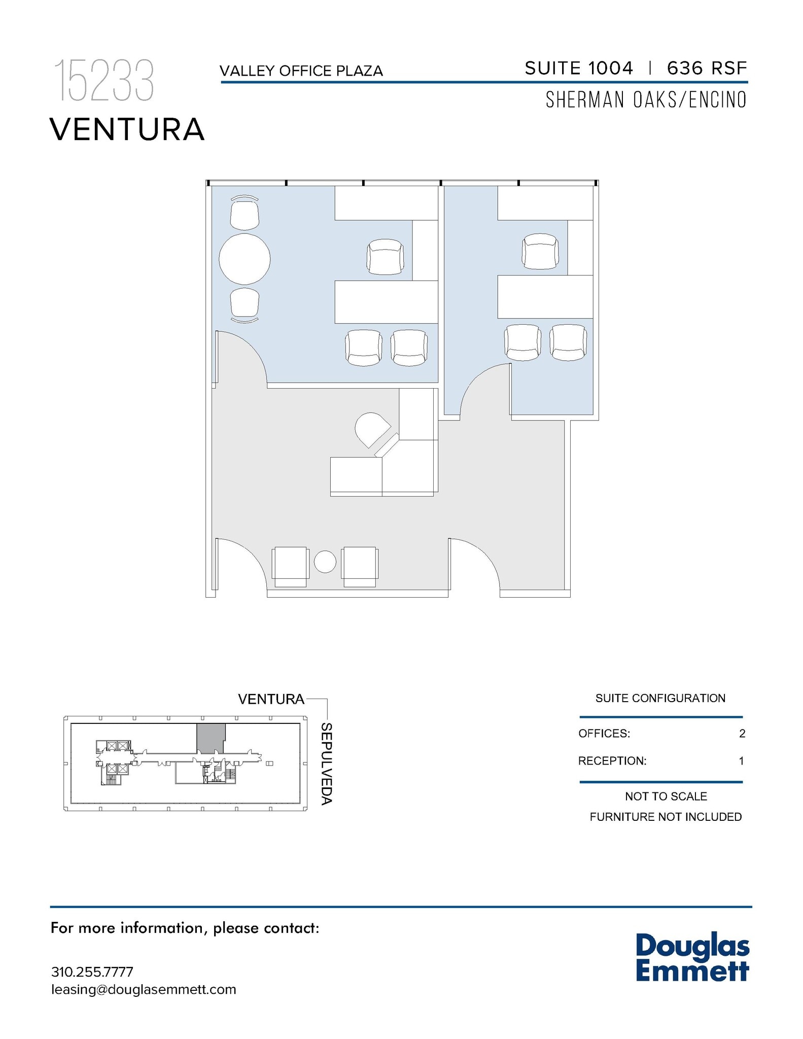 15233 Ventura Blvd, Sherman Oaks, CA à louer Plan d’étage– Image 1 sur 1