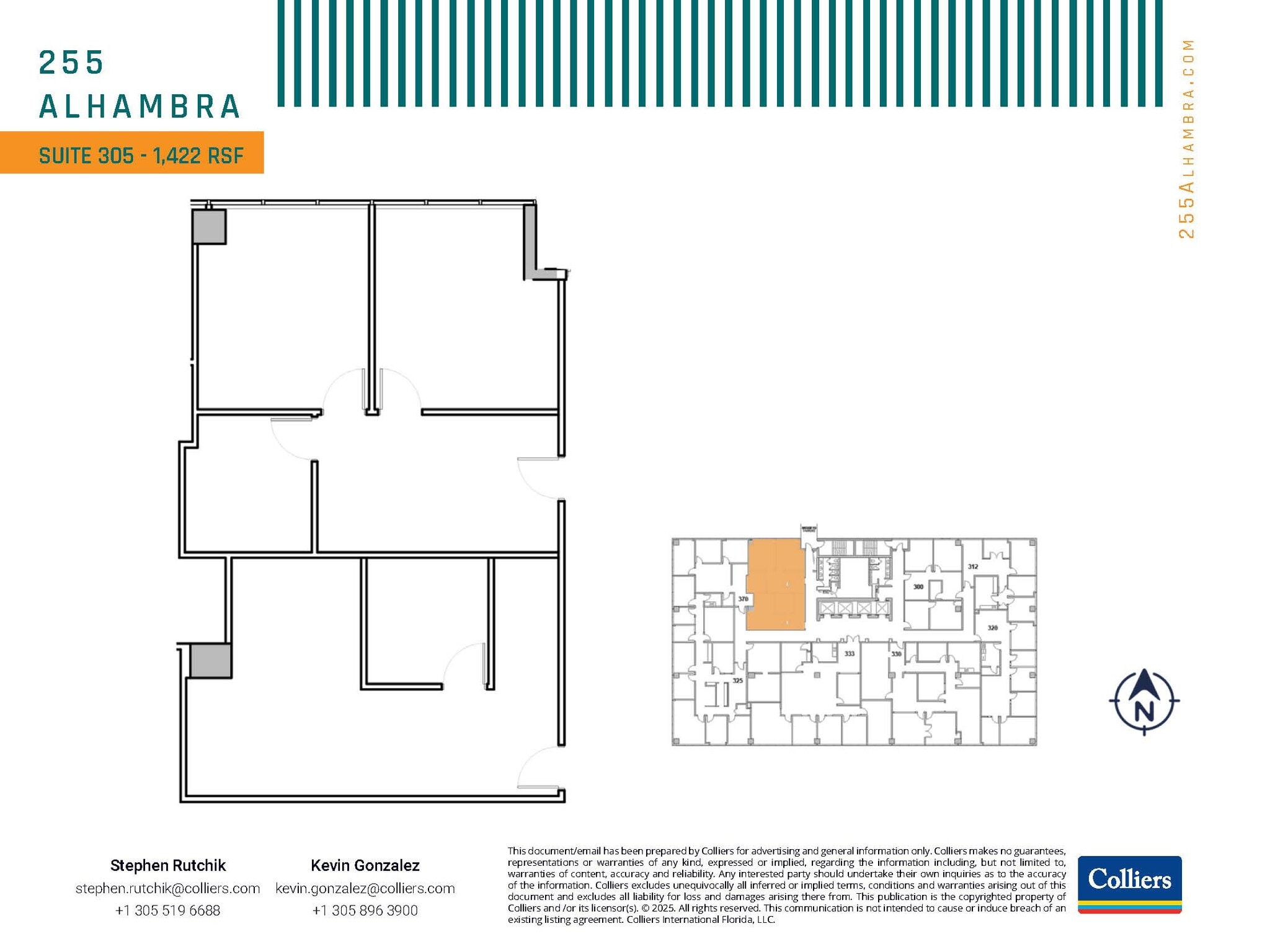255 Alhambra Cir, Coral Gables, FL à louer Plan d’étage– Image 1 sur 1