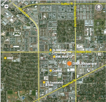 5904 Jessamine St, Houston, TX à louer - Aérien – Image 2 sur 2