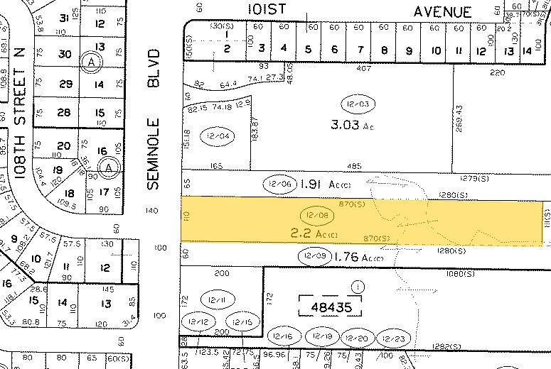 9931-9947 Seminole Blvd, Seminole, FL à louer - Plan cadastral – Image 3 sur 3