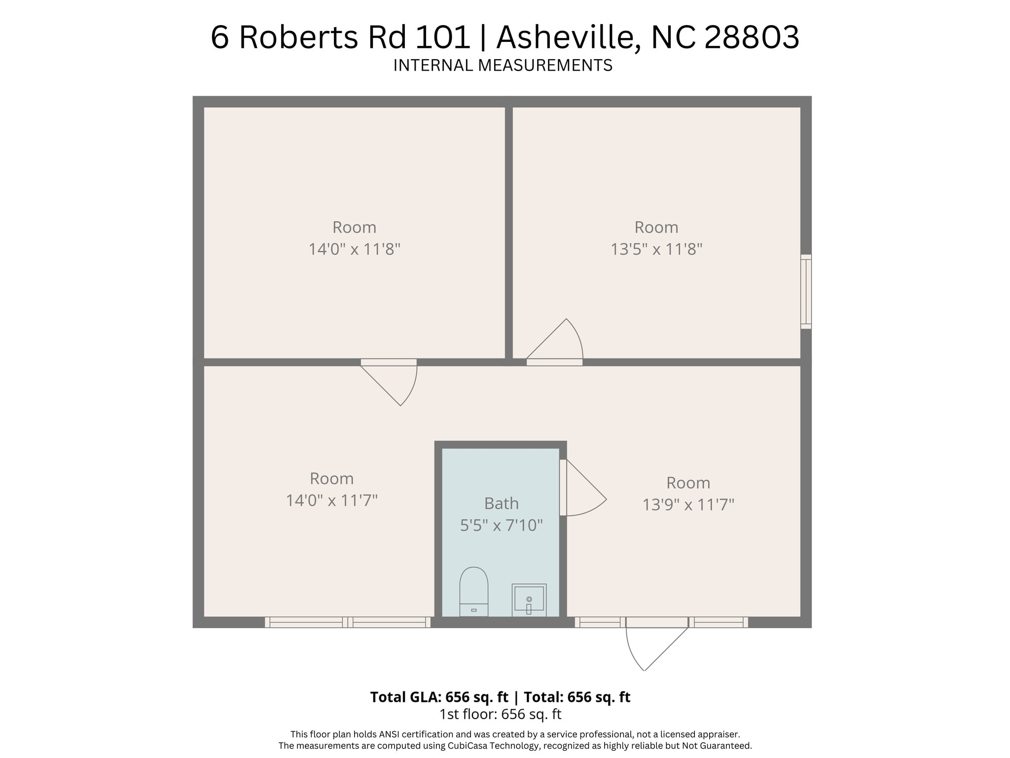 6 Roberts Rd, Asheville, NC à louer Plan d’étage type– Image 1 sur 10