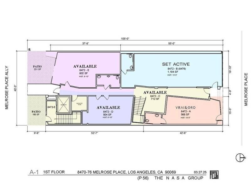 8472 Melrose Pl, West Hollywood, CA à louer - Plan d’étage – Image 2 sur 4