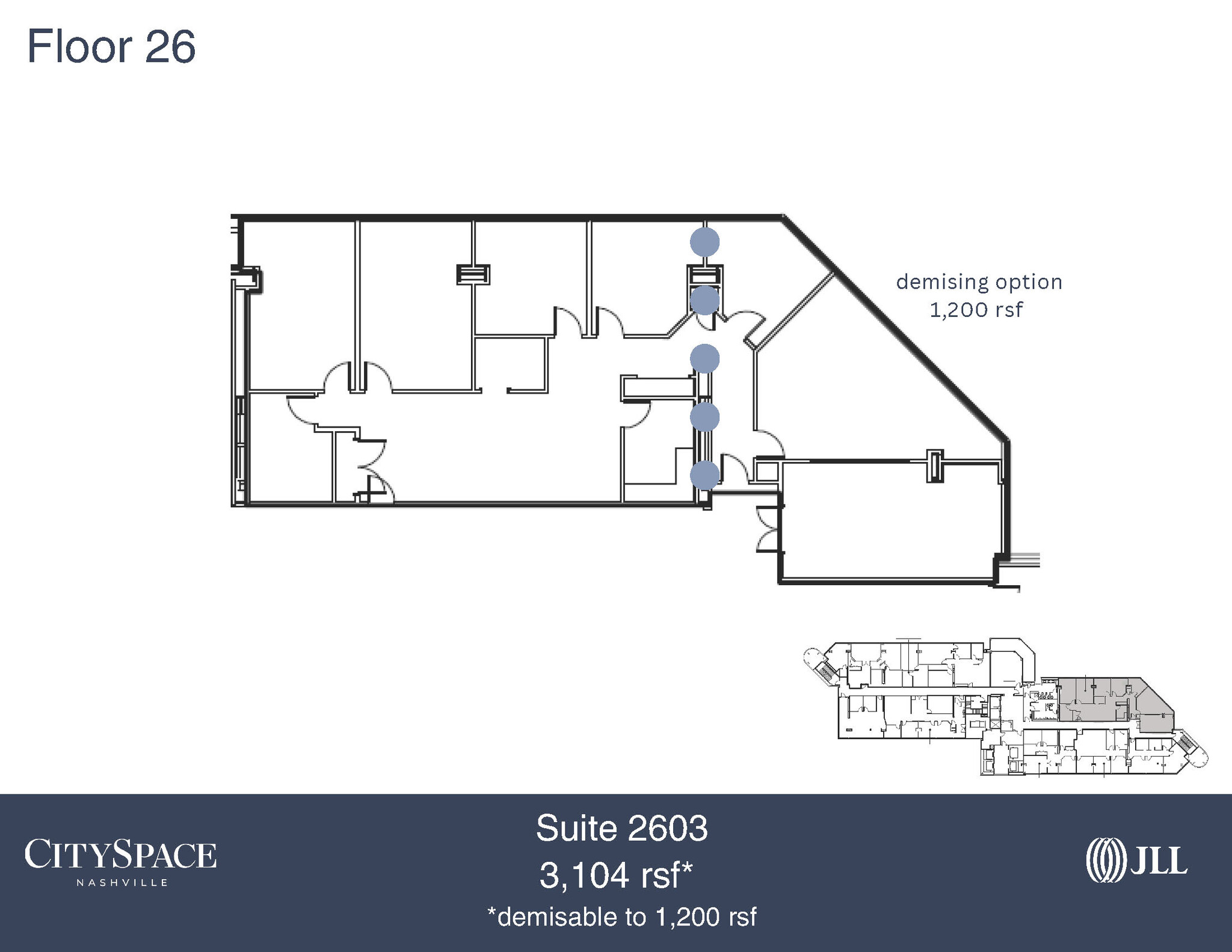 611 Commerce St, Nashville, TN à louer Plan d’étage– Image 1 sur 1