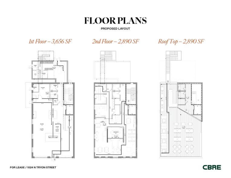 1024 N Tryon St, Charlotte, NC à louer - Plan d’étage – Image 2 sur 2