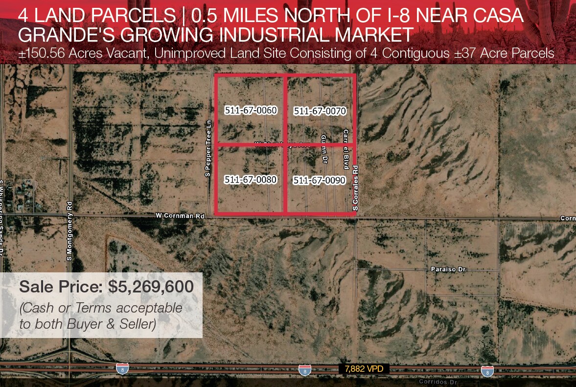 S Corrales Rd -1, Casa Grande, AZ à vendre Aérien– Image 1 sur 2