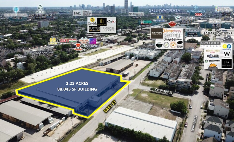 1615 Dart St, Houston, TX à vendre - Aérien – Image 2 sur 4