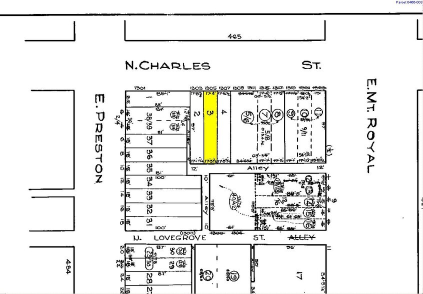 1305 N Charles St, Baltimore, MD à vendre - Plan cadastral – Image 3 sur 22