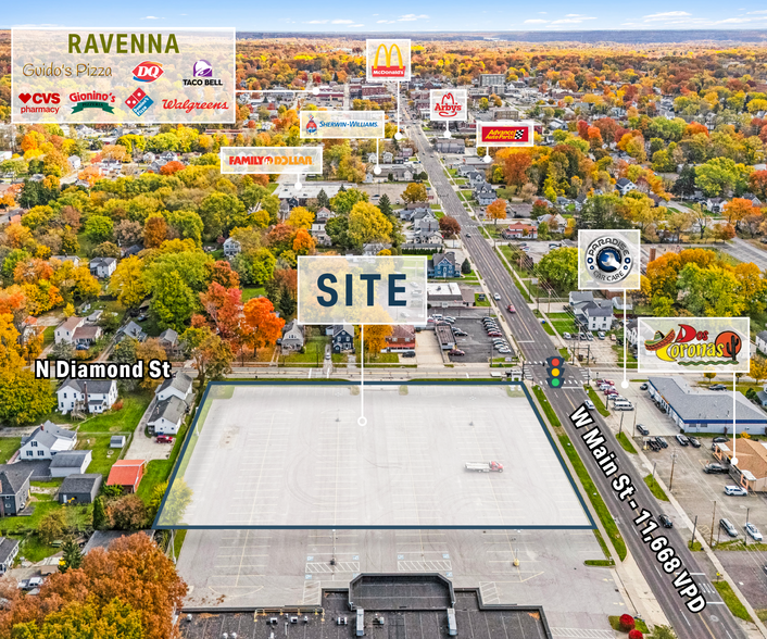 832 W Main St, Ravenna, OH à vendre - Aérien – Image 2 sur 6