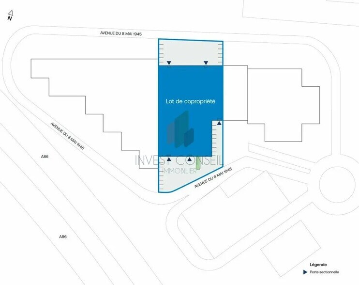 Local d’activités dans Villeneuve-la-Garenne à louer - Plan de site – Image 2 sur 2