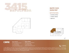3415 S Sepulveda Blvd, Los Angeles, CA à louer Plan d’étage– Image 1 sur 1