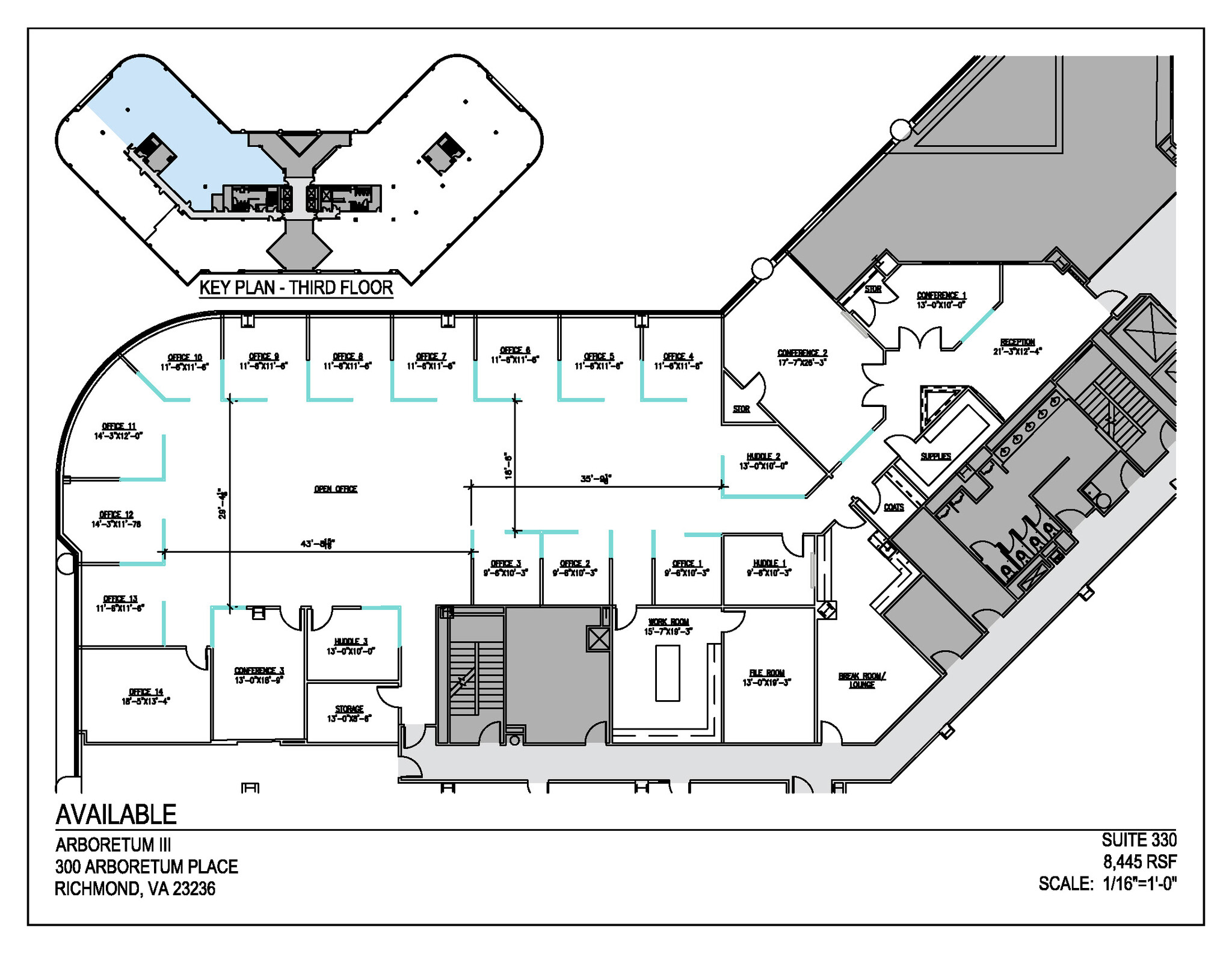 300 Arboretum Pl, Richmond, VA à louer Plan d’étage– Image 1 sur 1