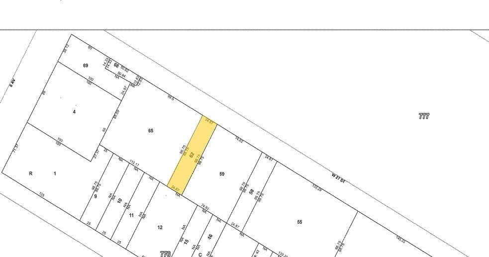 242 W 27th St, New York, NY à louer - Plan cadastral – Image 2 sur 12