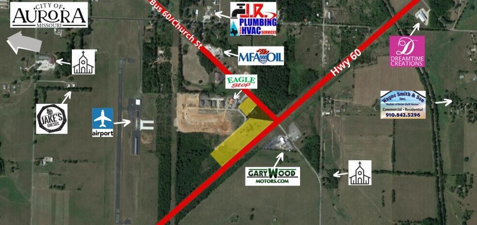 US Hwy 60 & Church Street, Aurora, MO à vendre - Plan de site – Image 1 sur 1