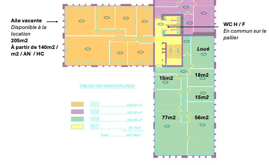 Bureau dans Marseille à louer - Plan d’étage – Image 3 sur 8