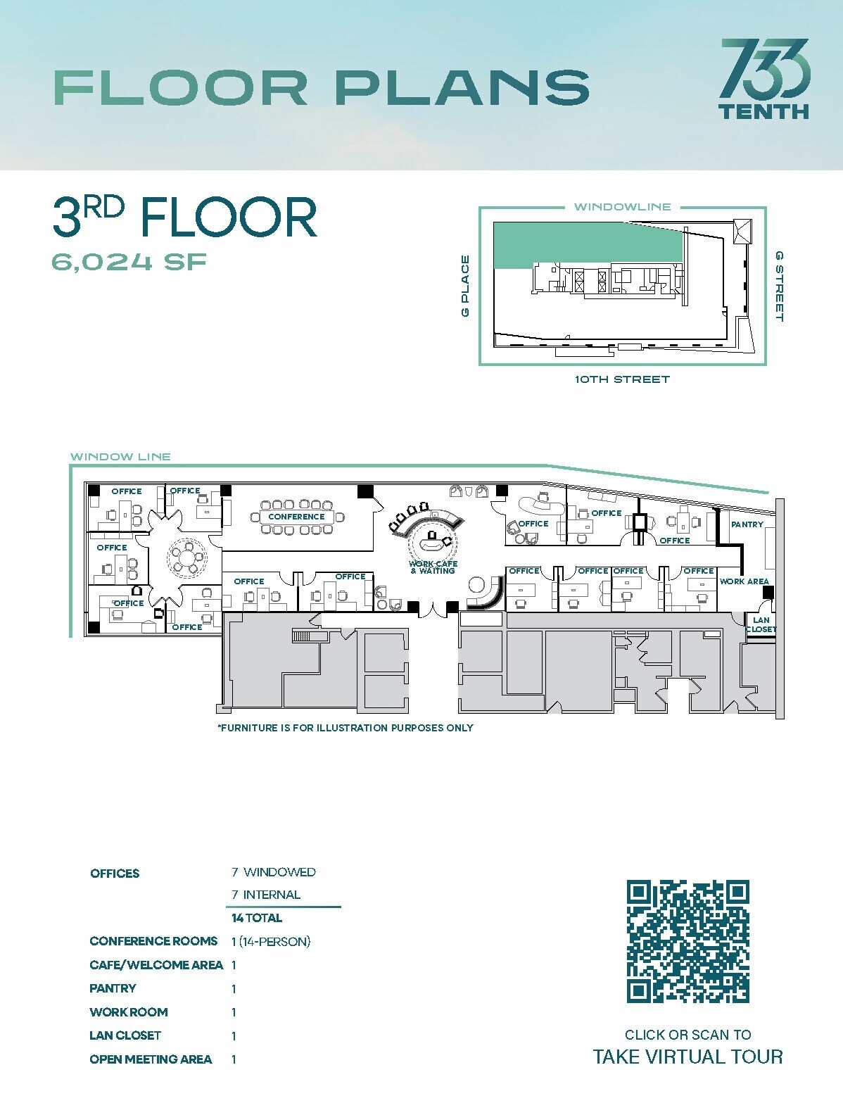 733 10th St NW, Washington, DC à louer Plan d’étage– Image 1 sur 1