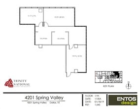 4201 Spring Valley Rd, Dallas, TX à louer Plan d’étage– Image 1 sur 1