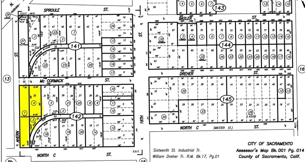 305 Ahern St, Sacramento, CA à louer - Plan cadastral – Image 3 sur 3