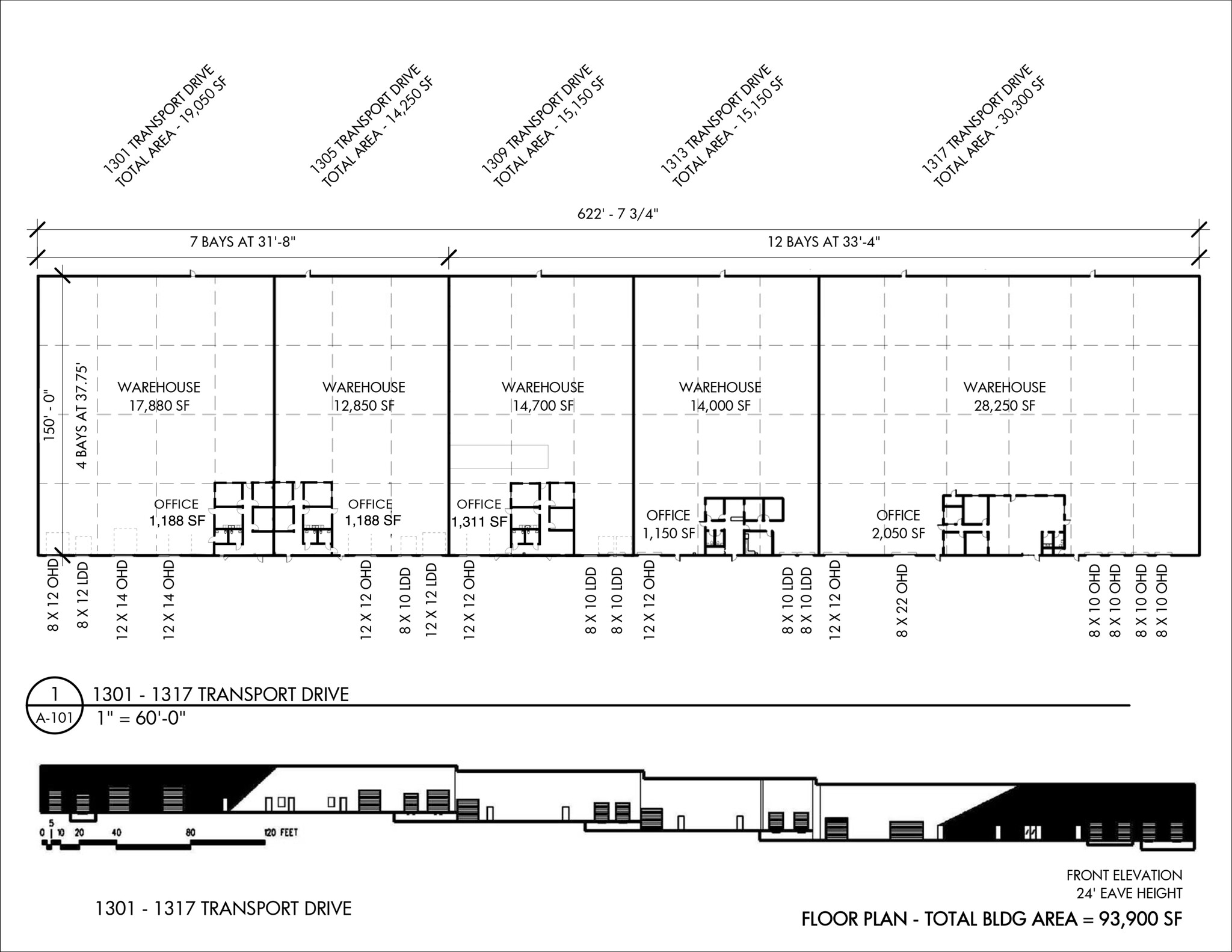 1301-1317 Transport Dr, Raleigh, NC à louer Plan de site– Image 1 sur 2