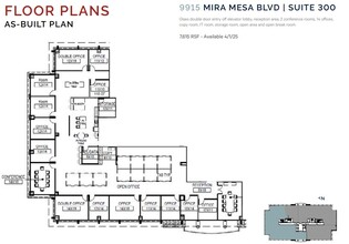 9915 Mira Mesa Blvd, San Diego, CA à louer Plan d’étage– Image 1 sur 2