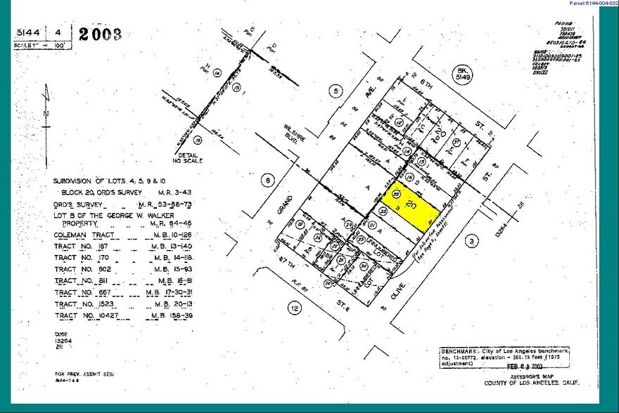 631 S Olive St, Los Angeles, CA à vendre - Plan cadastral – Image 2 sur 6