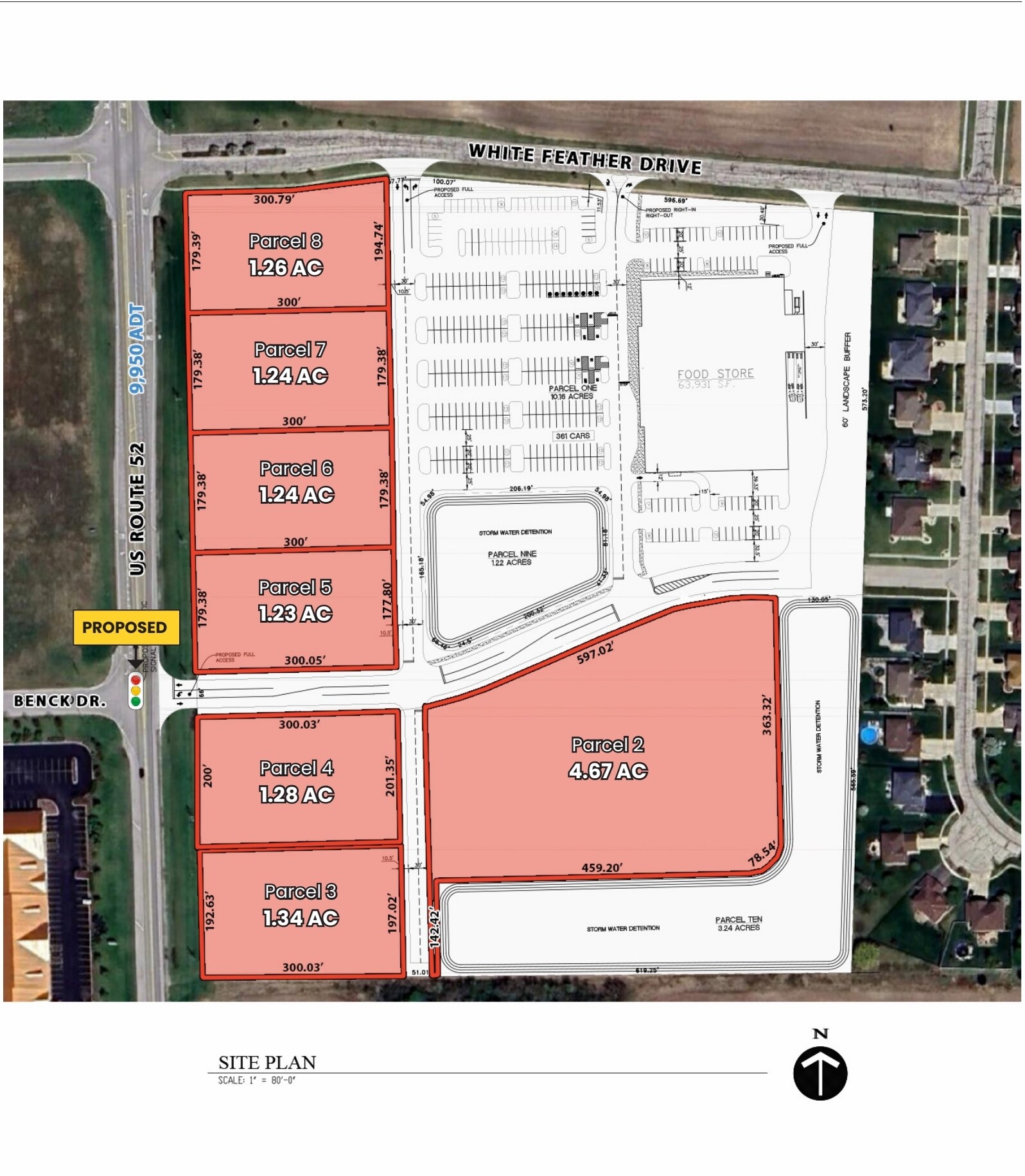 SEC Route 52 & White Feather Dr, Manhattan, IL à louer Plan de site– Image 1 sur 2