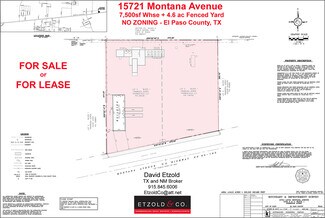 Plus de détails pour 15721 Montana Ave, El Paso, TX - Industriel/Logistique à vendre