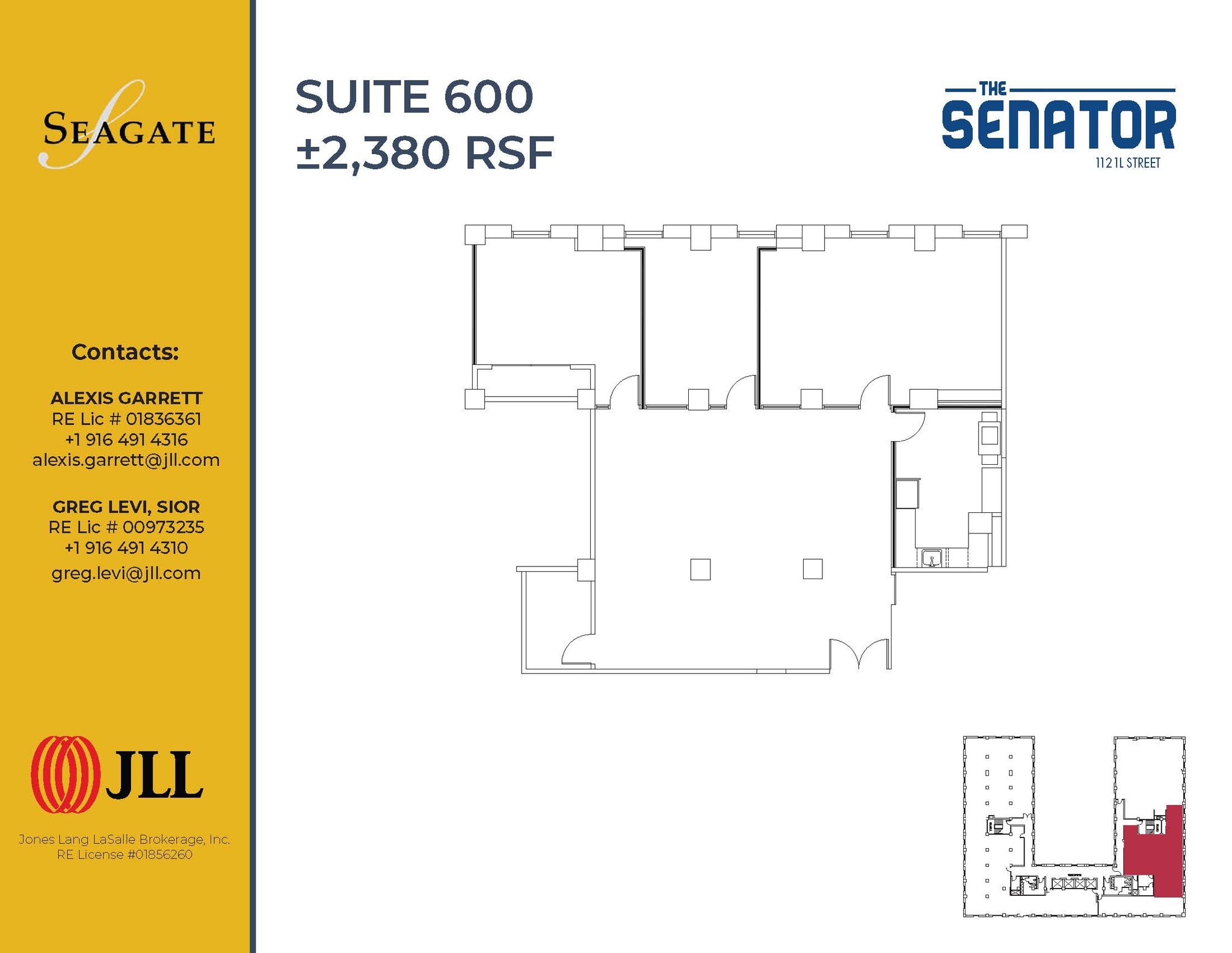 1121 L St, Sacramento, CA à louer Plan d’étage– Image 1 sur 1