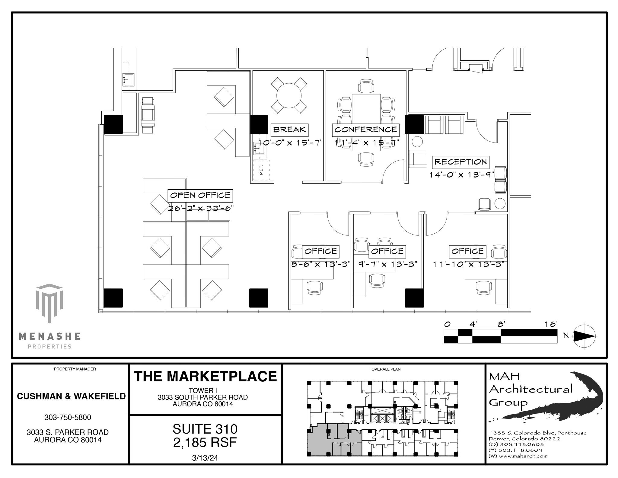 3025 S Parker Rd, Aurora, CO à louer Plan d’étage– Image 1 sur 1