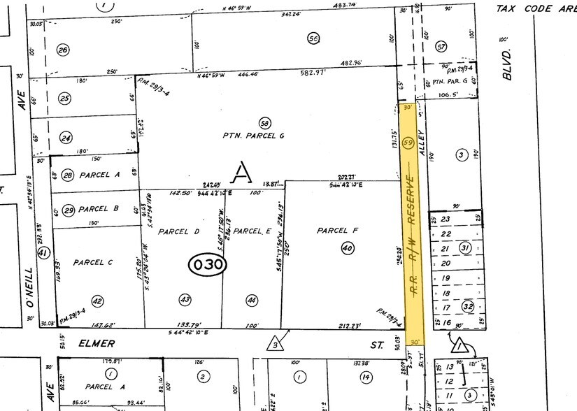 Elmer St & Harbor Blvd, Belmont, CA à louer - Plan cadastral – Image 2 sur 3