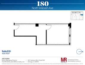 180 N Wabash Ave, Chicago, IL à louer Plan d’étage– Image 1 sur 3