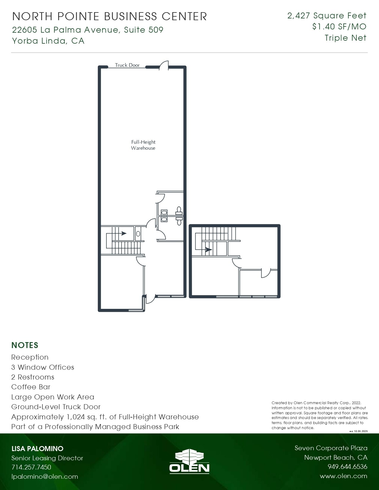 22605 La Palma Ave, Yorba Linda, CA à louer Plan d’étage– Image 1 sur 1