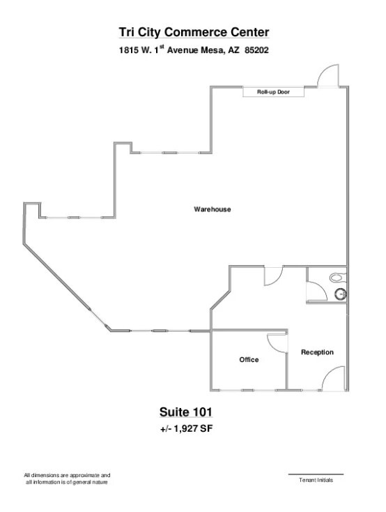 1815 W 1st Ave, Mesa, AZ à louer Plan d’étage– Image 1 sur 1