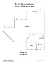1815 W 1st Ave, Mesa, AZ à louer Plan d’étage– Image 1 sur 1