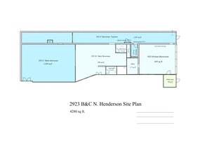 2923 N Henderson Ave, Dallas, TX à louer Plan de site– Image 1 sur 1
