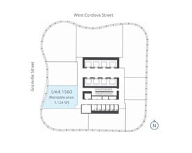 320 Granville St, Vancouver, BC à louer Plan d’étage– Image 2 sur 2
